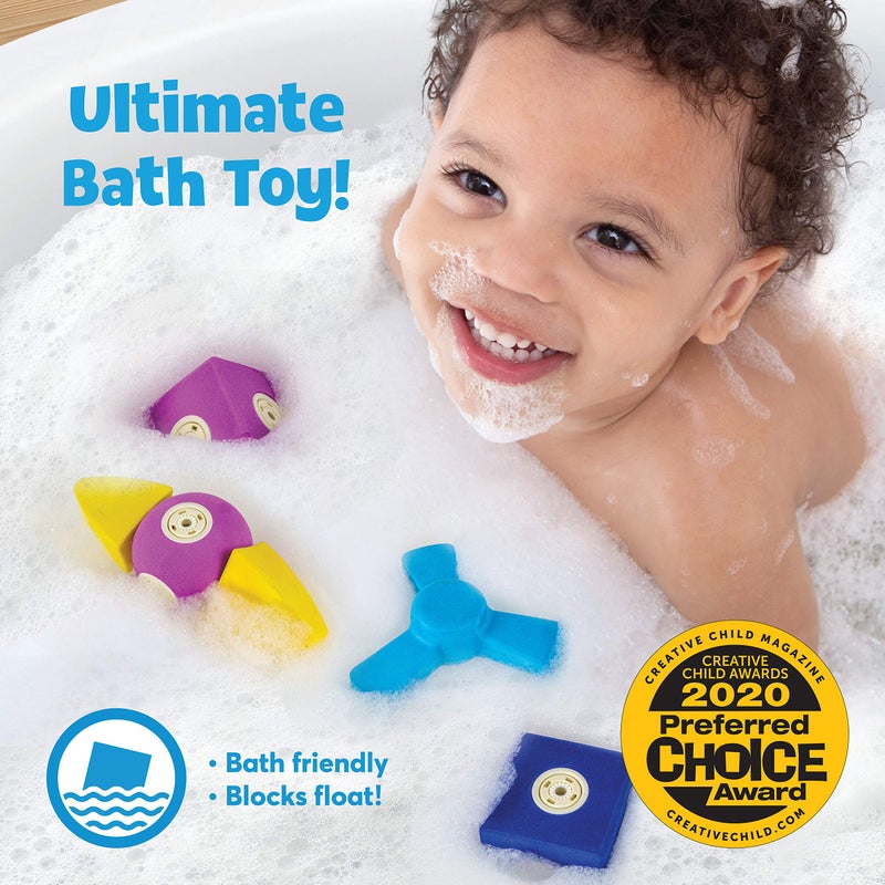 Blockaroo Magnetic Foam Building Blocks - 17-Piece Critter Set, Bath Toys for Toddlers, Preschool Toys, Bathtub Toys, Sensory Toys, Blocks for Toddlers 3-5, Engineering Toys for Kids 3-5, Bath Blocks - Image 5